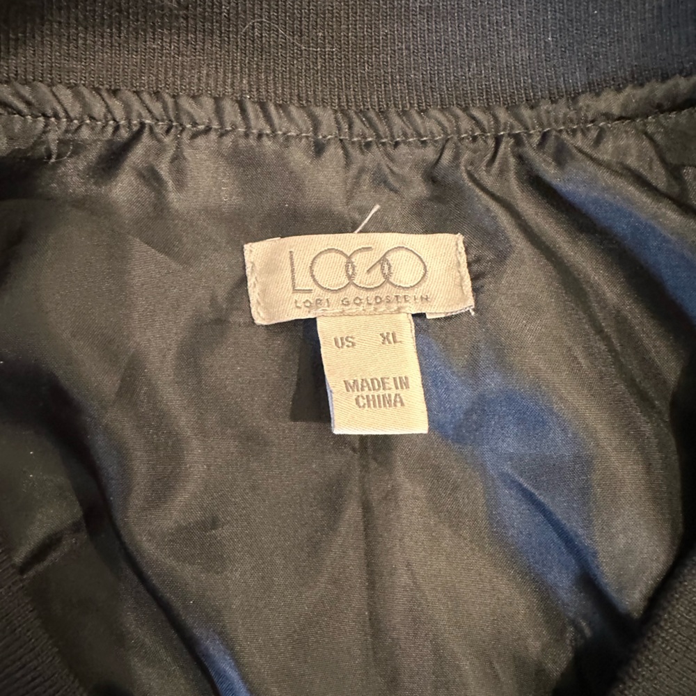 LOGO by Lori Goldstein Women’s Blue Jacket with Black Trim - XL - Picture 2 of 4
